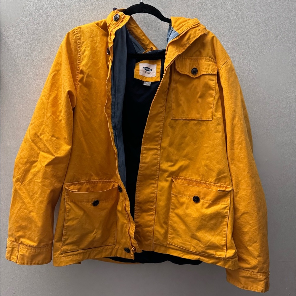 Old Navy Yellow Hooded Jacket XXL